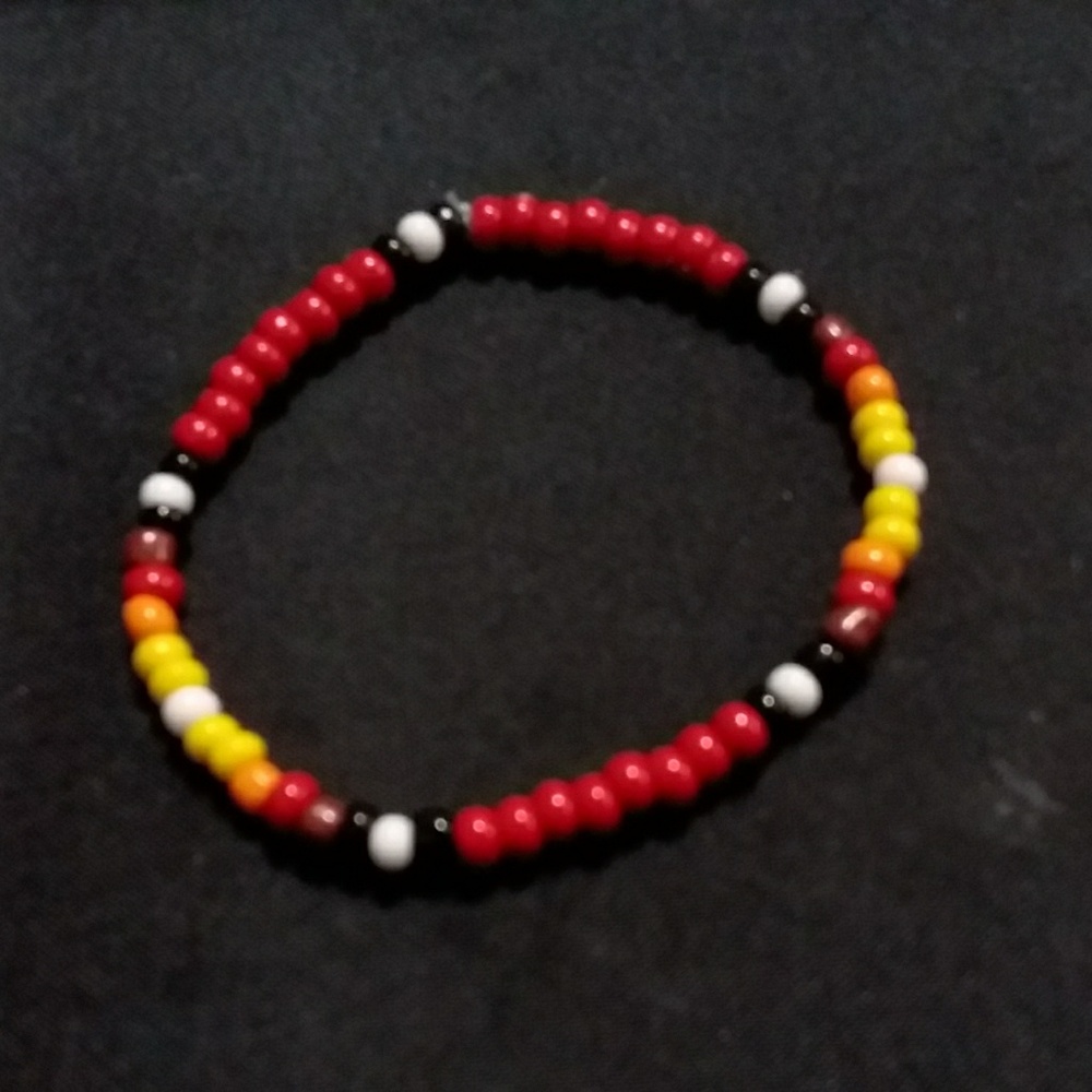 Handmade NATIVE American Indian beaded Red